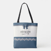 Hübsche blaue kokette Bogen Violin Orchester-Tasch Tasche (Rückseite)