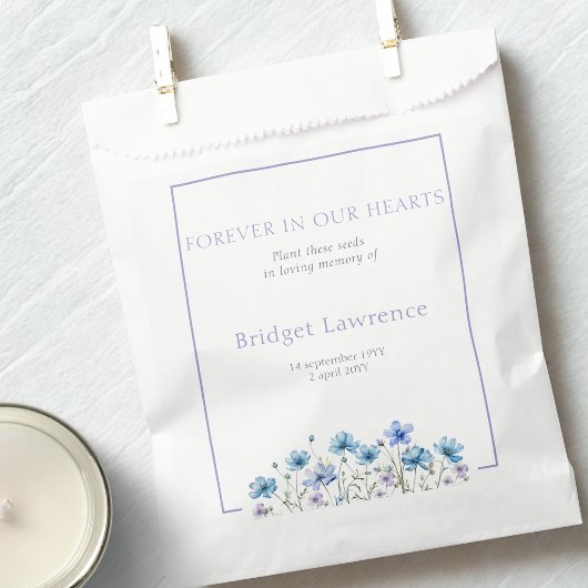 Hübsche Blaue Kosmos-Blumen-Trauer-Samenpackung Geschenktütchen