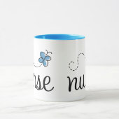 Hübsche blaue Krankenschwester-Tasse Tasse (Zentrum)