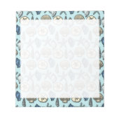 Hübsche Blaue Muschel Seepattern Notizblock (Vorderseite)