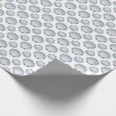 Hübsche blaue Muscheln! Geschenkpapier (Ecke)