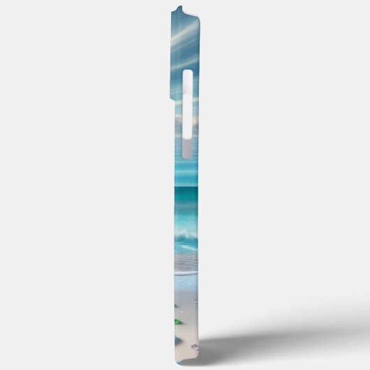 Hübsche Blaue Ozeanwellen und Meerglas Case-Mate iPhone Hülle (Rückseite / Links)