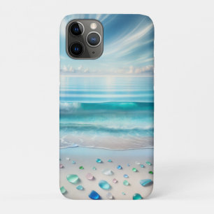 Hübsche Blaue Ozeanwellen und Meerglas Case-Mate iPhone Hülle