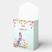 Hübsche Blaue Rosa Vogel Blumen Geschenkbox Geschenkschachtel (Geöffnet)