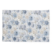 Hübsche Blaue Rose Floral Wasserfarbe  Kissenbezug (Rückseite)