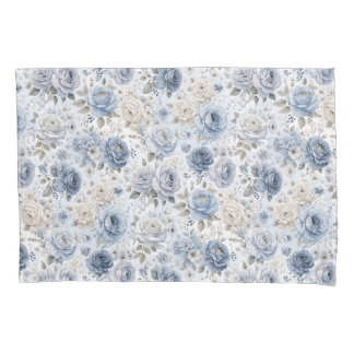 Hübsche Blaue Rose Floral Wasserfarbe  Kissenbezug