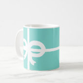 Hübsche blaue Schleife Kaffeetasse (Vorderseite Links)
