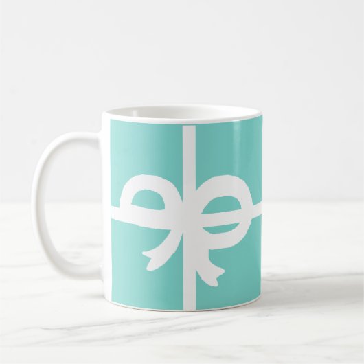 Hübsche blaue Schleife Kaffeetasse (Links)