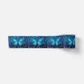 Hübsche blaue Schmetterlinge Satinband (Vorderseite)