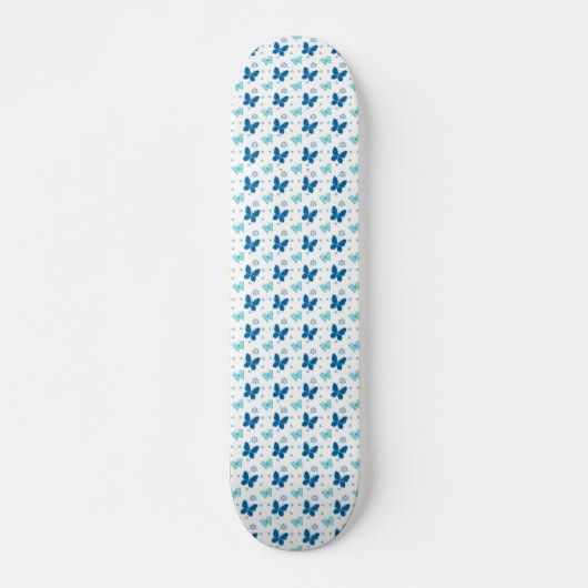 Hübsche blaue Schmetterlinge Skateboard (Vorne)