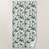 Hübsche blaue Schmetterlinge Strandtuch (Vorderseite)