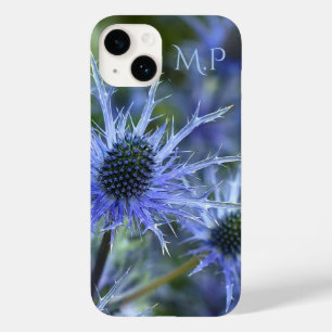 Hübsche Blaue See-Holly-Distel-Monogramm Case-Mate iPhone 14 Hülle