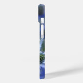 Hübsche Blaue See-Holly-Distel-Monogramm Case-Mate iPhone Hülle (Rückseite / Links)