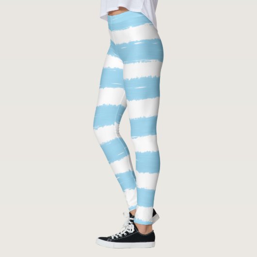 Hübsche blaue Streifen Leggings (Links)