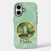Hübsche blaue süße Vogelmalerei mit individuellem  Case-Mate iPhone Hülle (Rückseite)