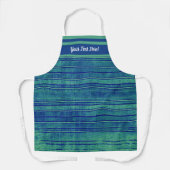 Hübsche blaue und grüne Streifen Schürze (Vorderseite)