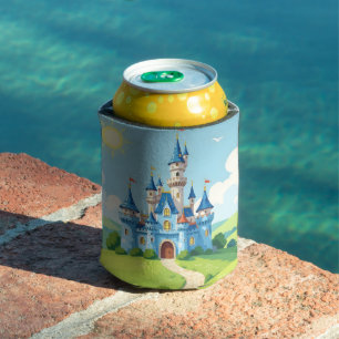 Hübsche blaue und weiße Burg Dosenkühler