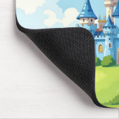 Hübsche blaue und weiße Burg Mousepad (Ecke)