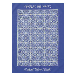 Hübsche blaue Vintage-Farmhouse-Küchenfliese bemal Tischdecke
