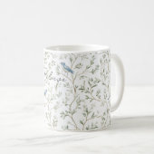 Hübsche Blaue Vögel Glauben Kaffeetasse (VorderseiteRechts)
