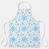 Hübsche Blaue Weihnachtsschneeflocken im Winter We Schürze (Vorderseite)