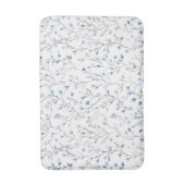 Hübsche Blaue Weiße Blumen Badematte (Vorderseite Vertikal)
