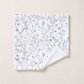 Hübsche blaue weiße Blumen   Badhandtuch Set (Waschlappen)