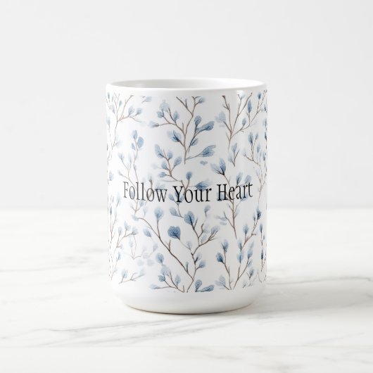 Hübsche blaue weiße Blumen Kaffeetasse (Mittel)