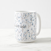 Hübsche blaue weiße Blumen Kaffeetasse (VorderseiteRechts)