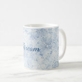 Hübsche Blaue Weiße Blumen Kaffeetasse (VorderseiteRechts)