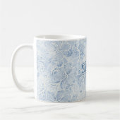 Hübsche Blaue Weiße Blumen Kaffeetasse (Links)