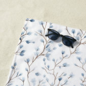 Hübsche blaue weiße Blumen Strandtuch (Beispiel)