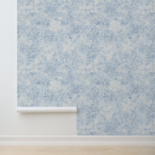 Hübsche blaue weiße Blumen Tapete