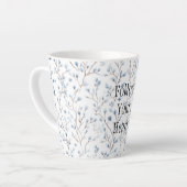 Hübsche blaue weiße Blumen Weihnachten Milchtasse (Linke Ecke)
