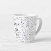 Hübsche blaue weiße Blumen Weihnachten Milchtasse (Rechte Ecke)