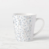 Hübsche blaue weiße Blumen Weihnachten Milchtasse (Rechts)
