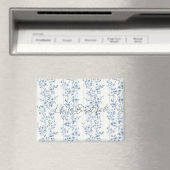 Hübsche blaue weiße Blumenstreifen Magnet (In Situ (Geschirrspüler))