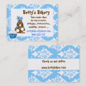 Hübsche blaue, weiße und braune Geschäfts-Karte Visitenkarte (Vorne/Hinten)