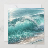 Hübsche Blaue Welle mit Glitzern (Vorderseite)