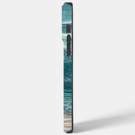 Hübsche Blaue Welle mit Glitzern Case-Mate iPhone Hülle (Rückseite / Links)