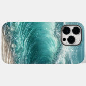 Hübsche Blaue Welle mit Glitzern Case-Mate iPhone Hülle (Rückseite (Horizontal))