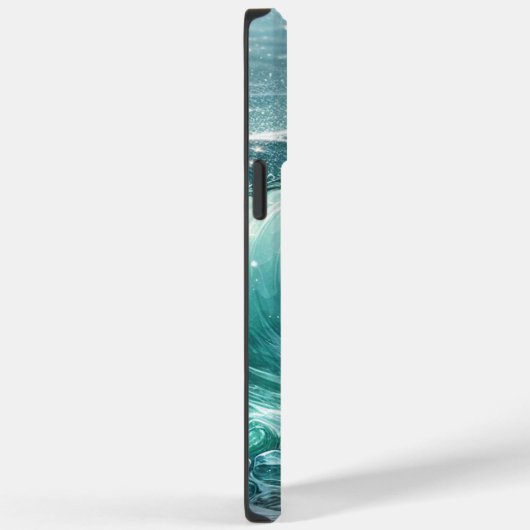 Hübsche Blaue Welle mit Glitzern Case-Mate iPhone Hülle (Rückseite / Rechts)