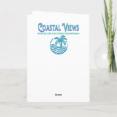 Hübsche blaue Welle mit Glitzern glücklichen Jahre Karte (Rückseite)