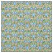 Hübsche blaue Winde auf Taupe-Blumengewebe Stoff (Muster)