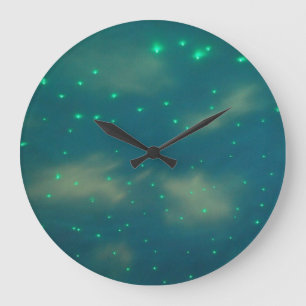 Hübsche blauer Himmel-Lichter Große Wanduhr