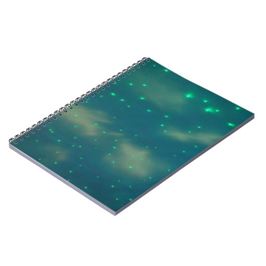 Hübsche blauer Himmel-Lichter Notizblock (Linke Seite)