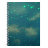 Hübsche blauer Himmel-Lichter Notizblock (Vorderseite)