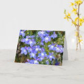 Hübsche Blauer Lila Blumen Art Note Card Karte (Gelbe Blume)
