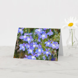 Hübsche Blauer Lila Blumen Art Note Card Karte