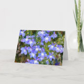 Hübsche Blauer Lila Blumen Art Note Card Karte (Vorderseite)
